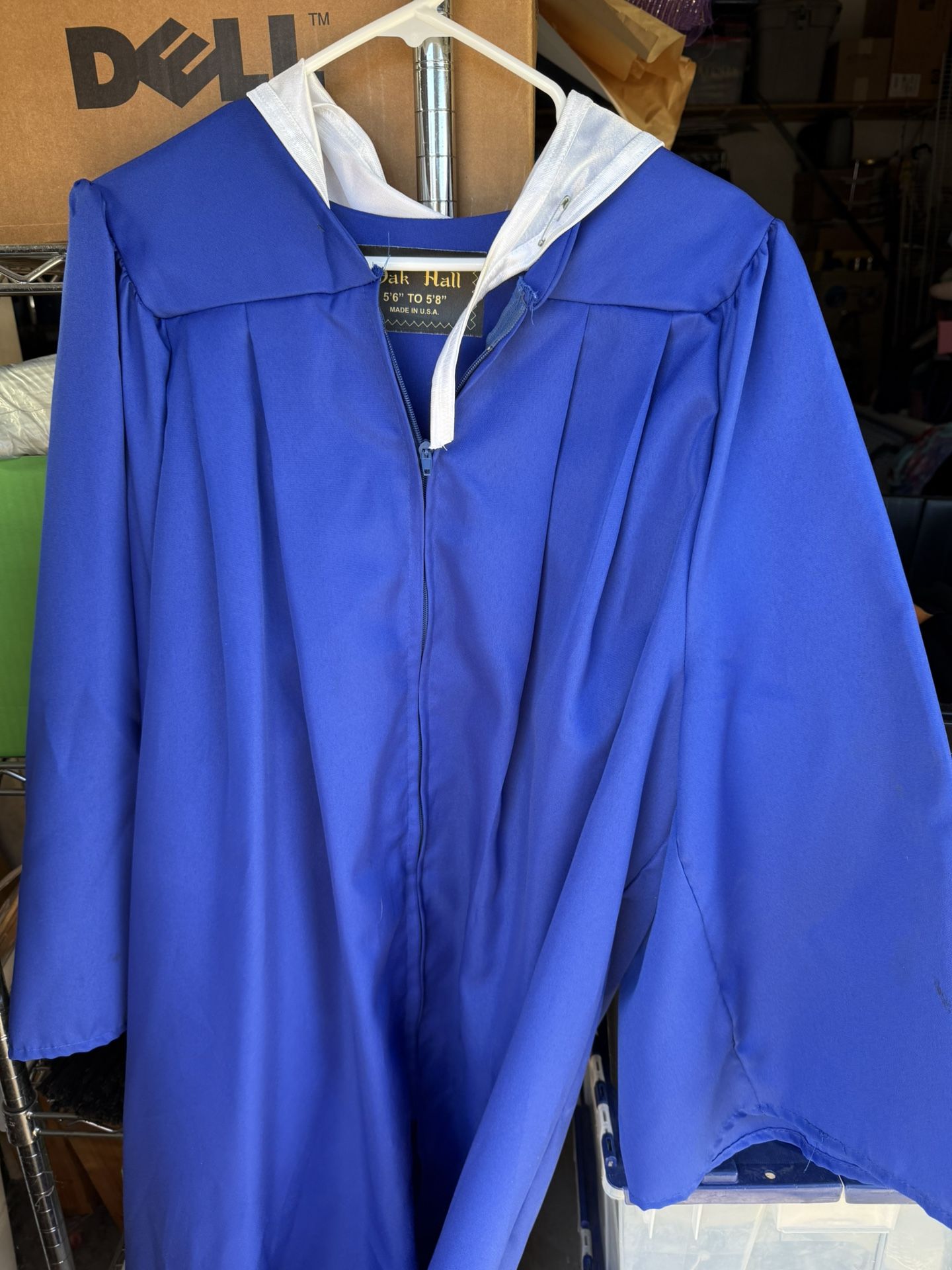 Graduation cape. Royal blue With White Collar. $5