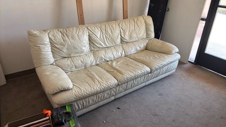 6 ft leather couch