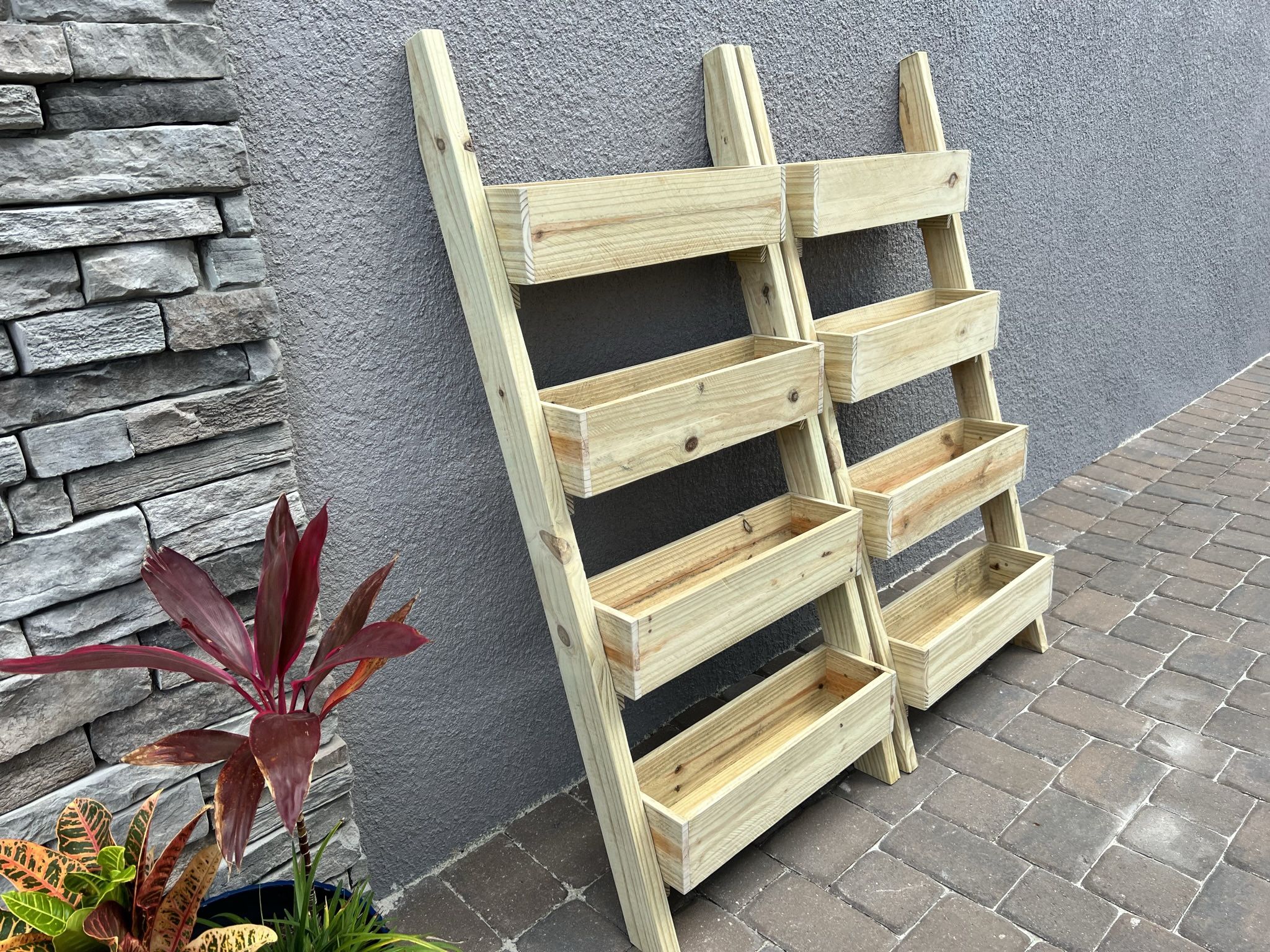 π¦ π― Pine Wood 4-Tier Vertical Raised Garden (60βH x 27βW) Planter Ladder Box: Plants π» Flowers πΈ Herbs πΏ Vegetables πΆ Indoor βοΈ Outdoor π§