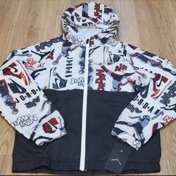 Nike Windbreaker Hoodie Jacket Size L For Kids 