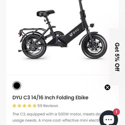14” FOLDABLE ELECTRIC BIKE 
