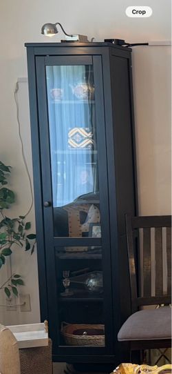 Black Glass Door Display Cabinet IKEA