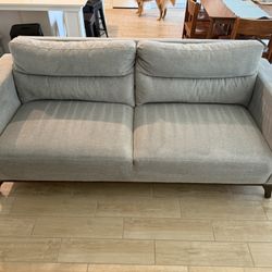 Mid-Century Modern Grey Couches – Set of 2