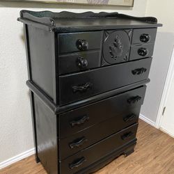 DRESSER WITH DRAWERS (black dresser) 