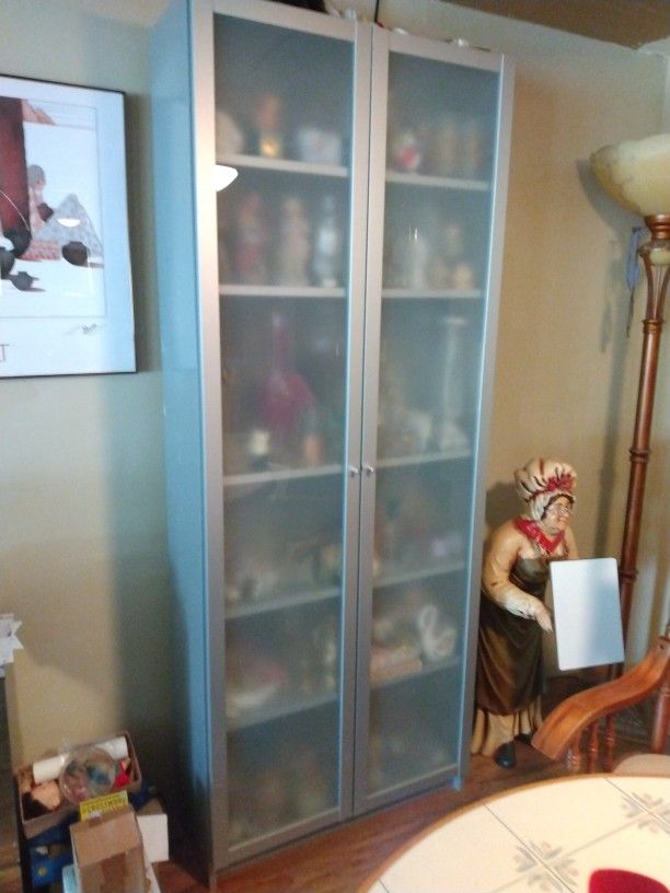 Tall Ikea Glass Door Cabinet 