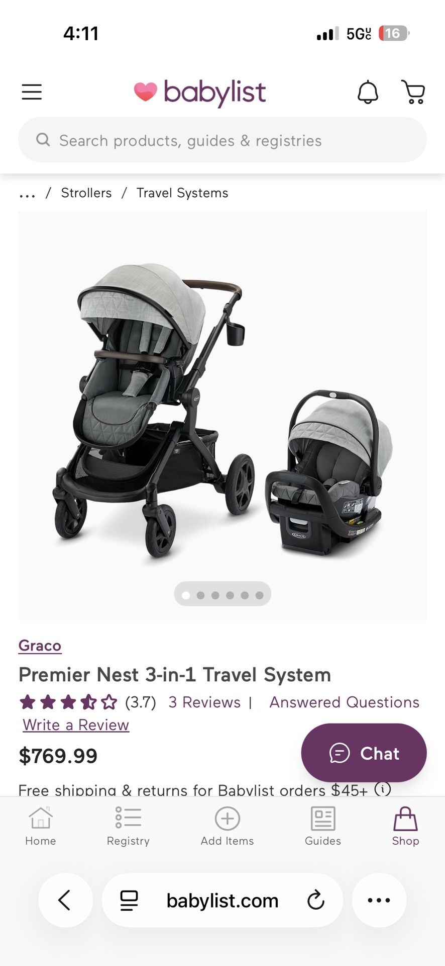 Graco Stroller And Toddler Seat - Car seat NOT included