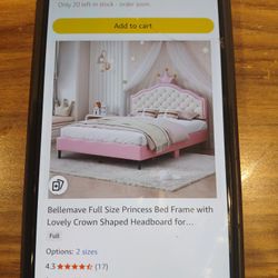 New In Box Princess Bed Frame FULL SIZE