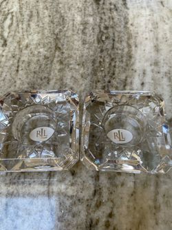 Ralph Lauren crystal candle holders