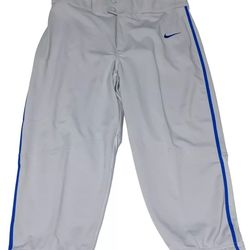 Brand New Nike Knickers Grey With Blue Piping Baseball Pants Men Sizes Small, Medium, Large,  XL, 3XL