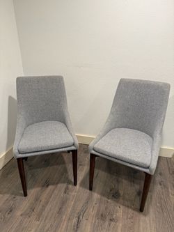 2 grey chairs