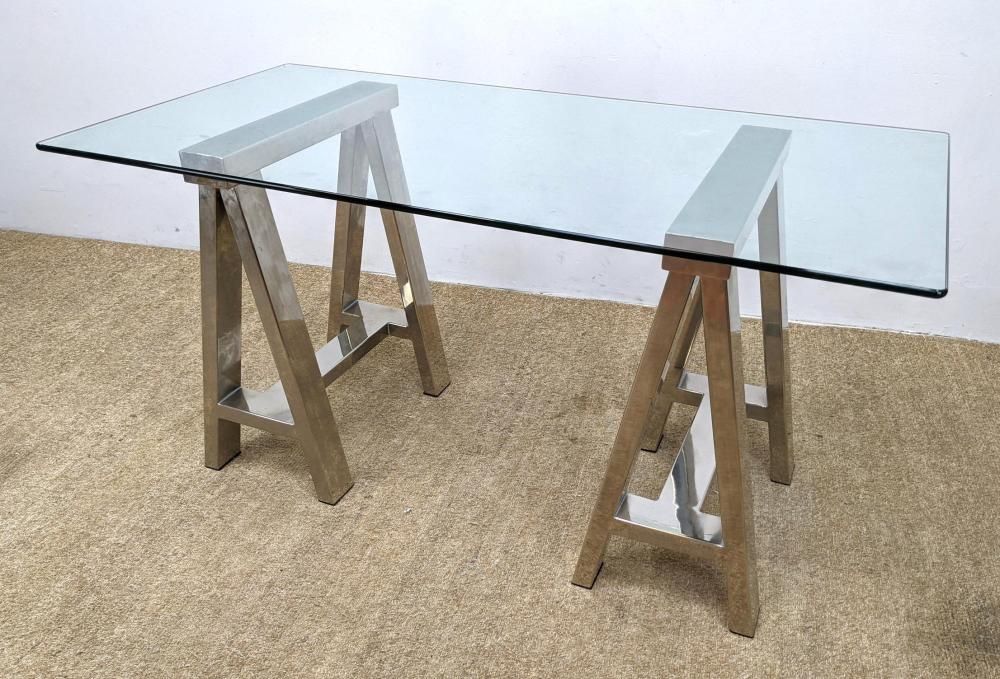 McGrory 26x52” 13.2mm Thick 1” Bevel GLASS DESK TOP