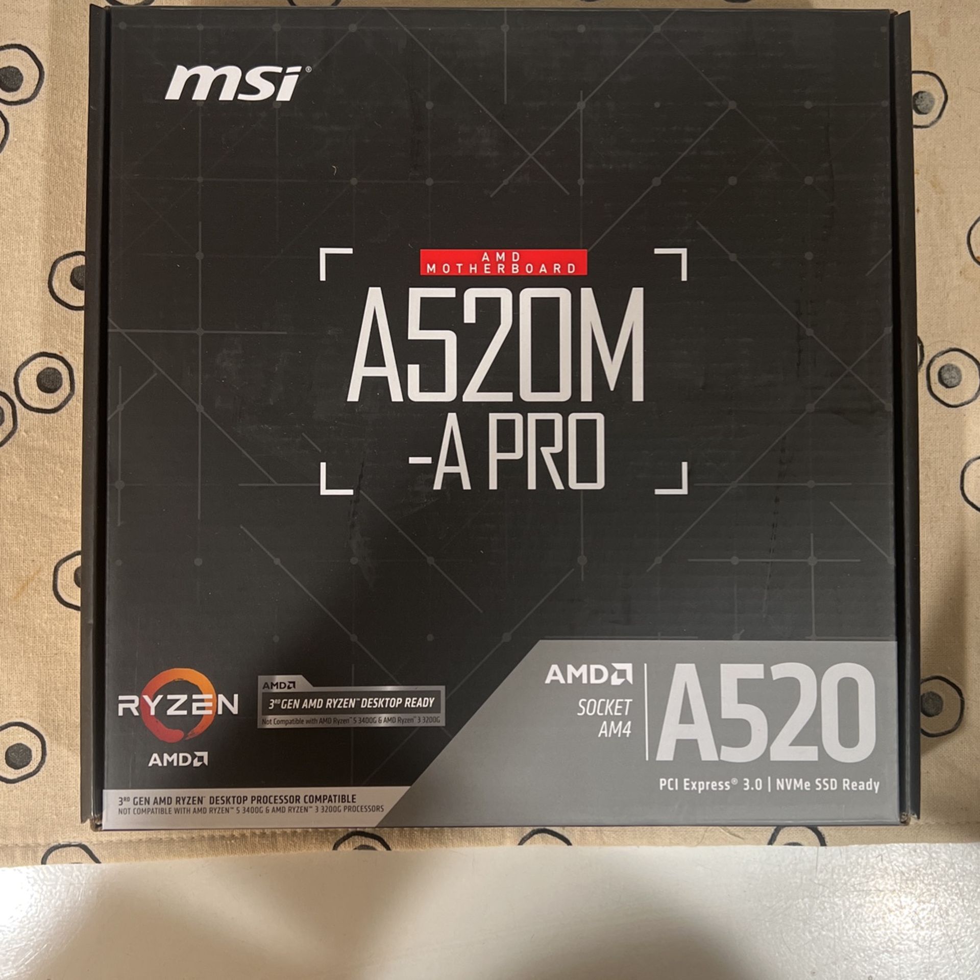 Motherboard + Ryzen 5 3600 Cpu & AMD Wraith Fan + 16gb ram