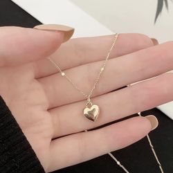 Golden Wedding Heart Necklace