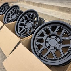 17" KMC  MESA FORGED matte black 17x8.5 -10 offset.  $1700