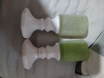 Vintage peg votive candlesticks