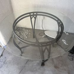 4 Person Glass Table 