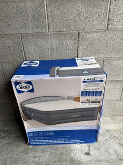 NEW Sealy AlwaysAire QUEEN Air Mattress w/ Headboard & Built-In Pump