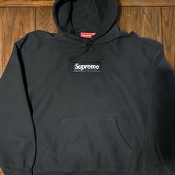 Supreme Box Logo Hooded Sweatshirt Black 2023 SIZE XL