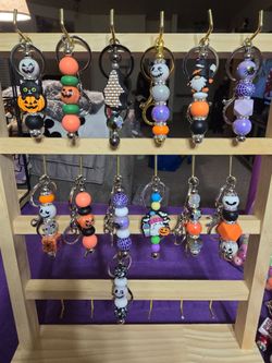 Handmade Halloween Beaded Keychains