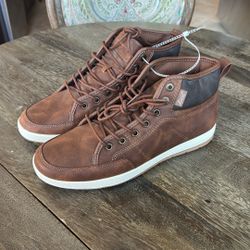 G.H. Bass Men’s Brown High-Top Sneakers – Size 10 (Brand New)