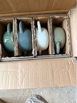 Rustic Stoneware Soup Coffee Mug Set