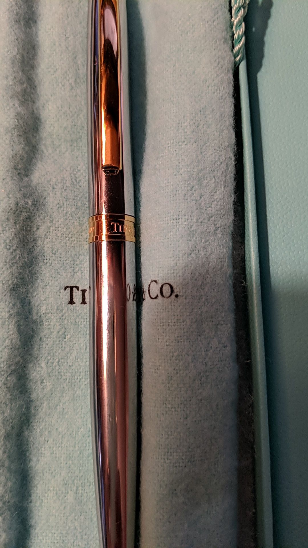 Tiffany & Co Retractable Silver & Gold Pen