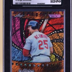 2025 Leaf Vivid In Glorious Technicolor Orange Shimmer Mark McGwire 1/1 #GB-30 CGC