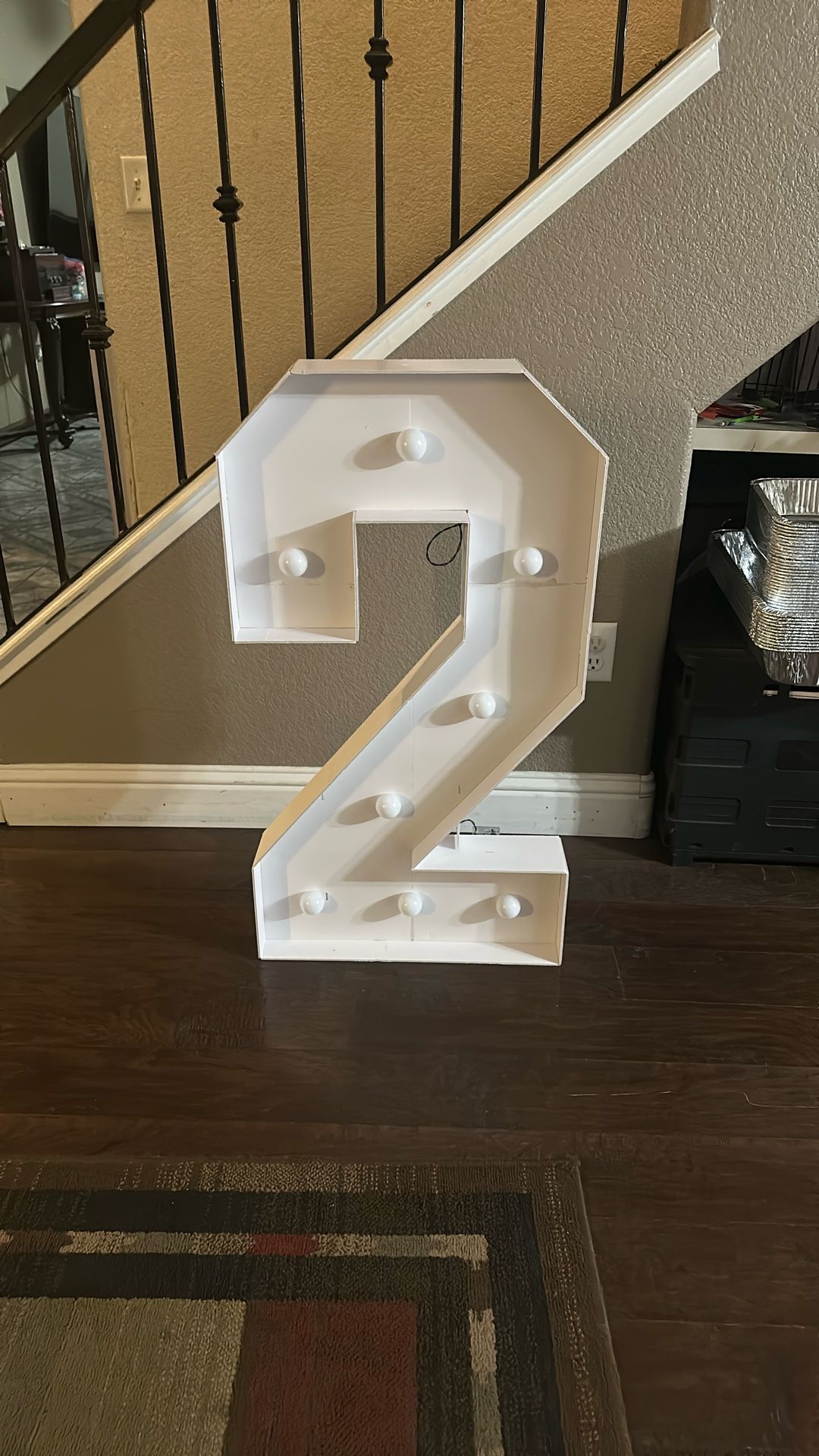 Marquee Number 2 Lighted 3 Foot Tall