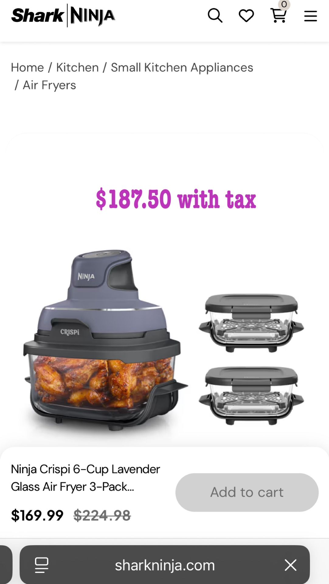 NEW Ninja Crispi Air Fryer