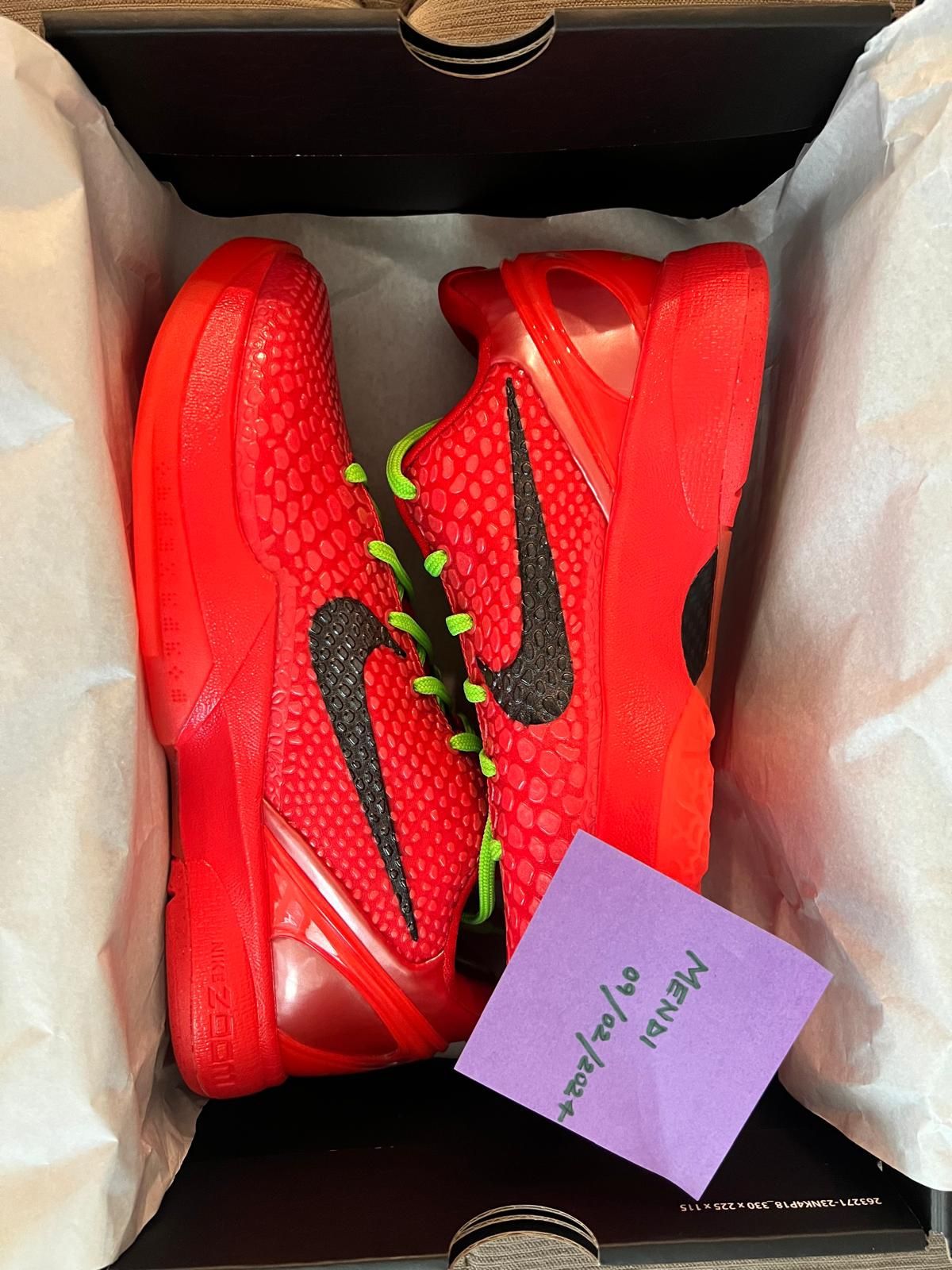 Size 8 - Nike Kobe 6 Protro Reverse Grinch