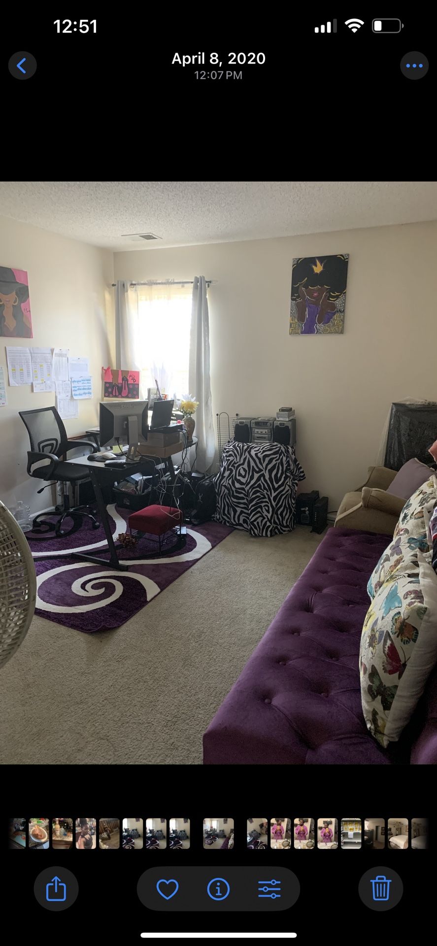 Purple Futon Couch