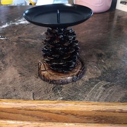 Metal Pine Cone Candle Hokder 