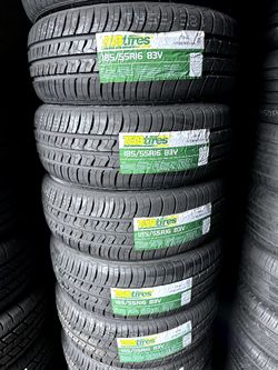 SET OF FOUR NEW TIRES 185/55/16 TBB INCLUDING MOUNT AND BALANCE, ASK ME FOR SIZES AND BRANDS