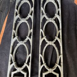 Two Vintage Solid Aluminum Grill Castings Assembly  Designed  For The Cabinet Of Wurlitzer Jukebox Left & Right