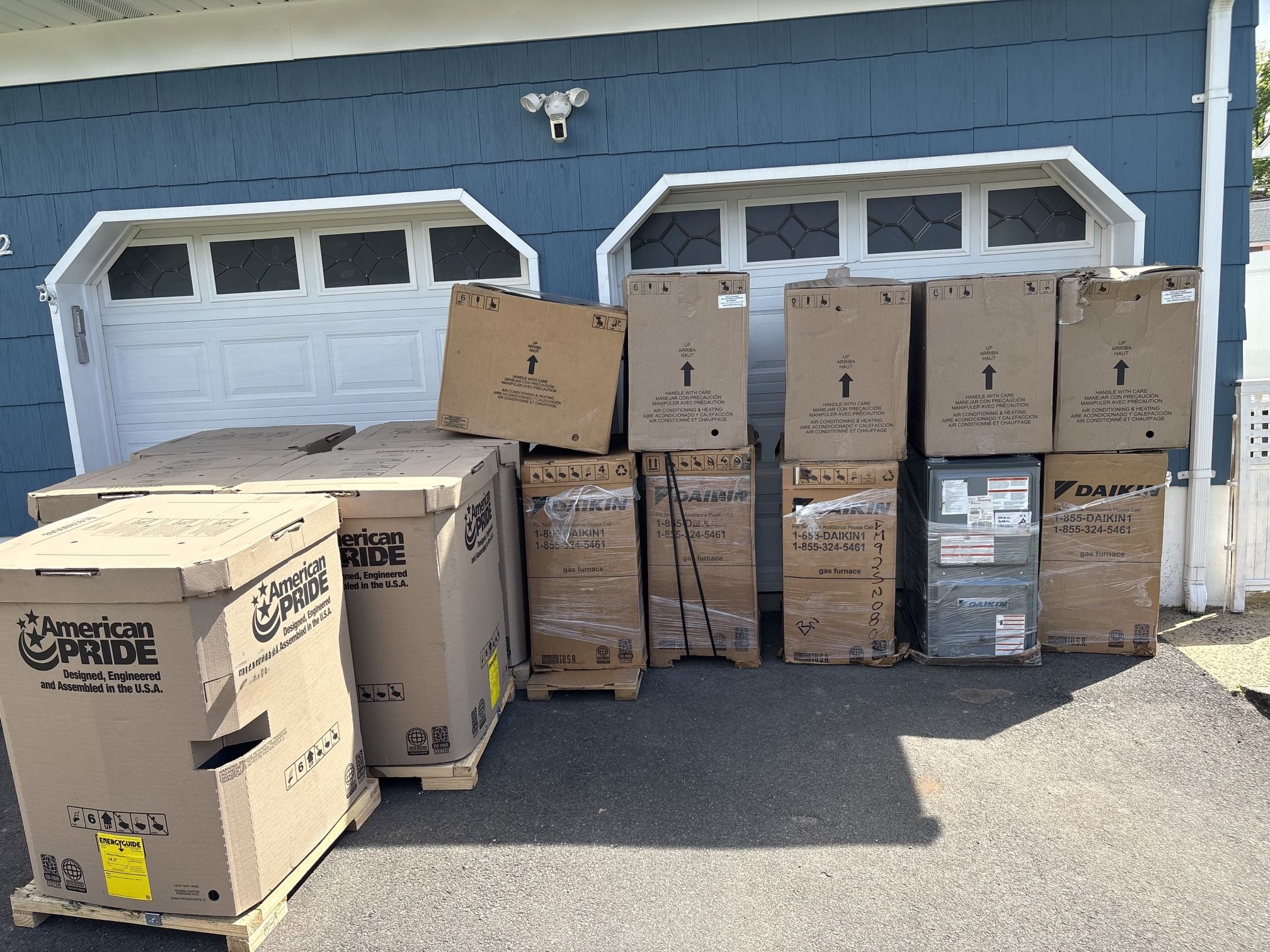 Brand new HVAC equipment, heat pumps