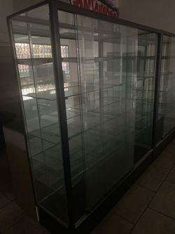 Glass display cabinets