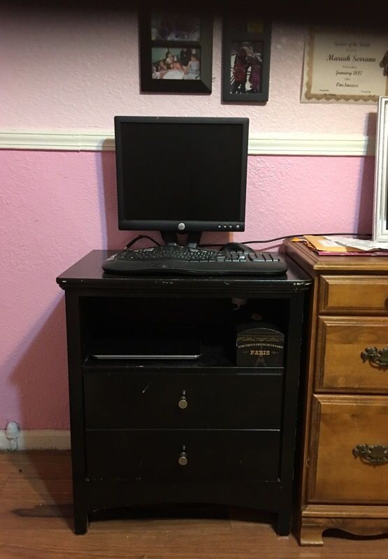 Small black desk