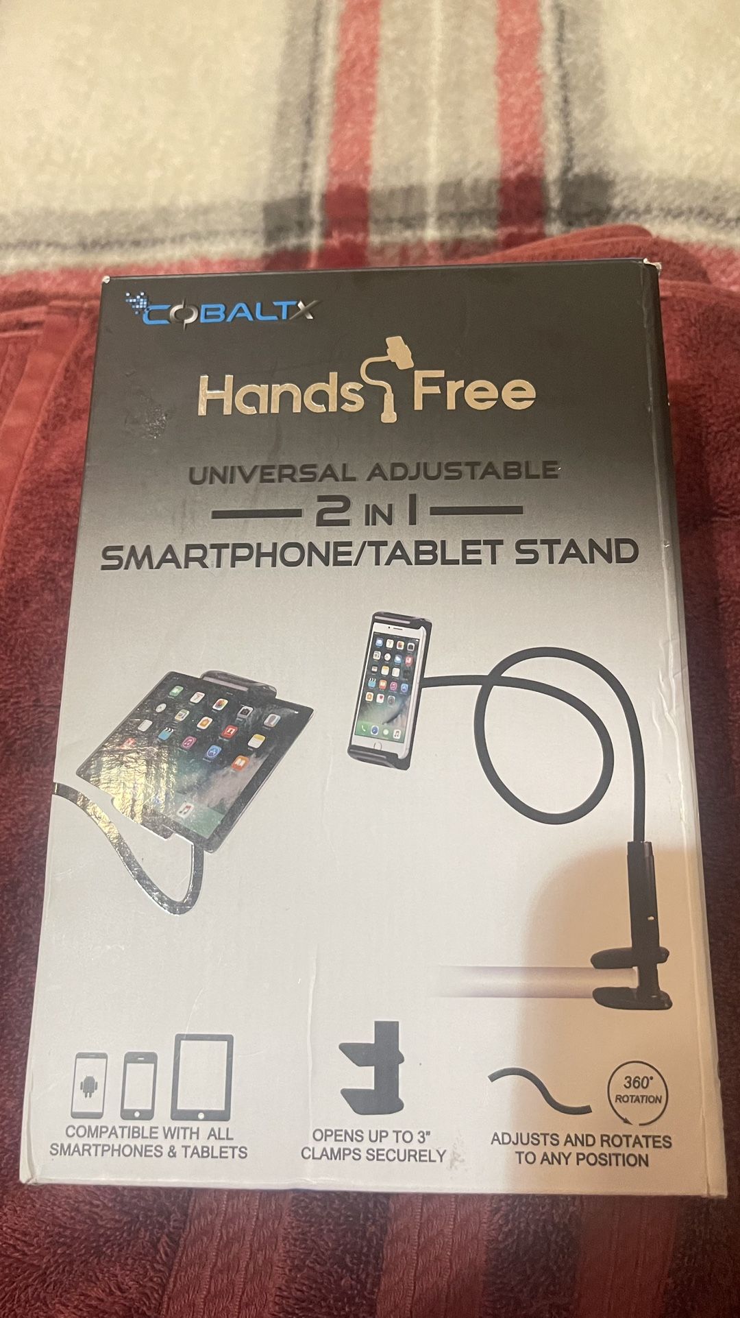 Cobalt Hands Free 2 In. 1 Smartphone Tablet Stand