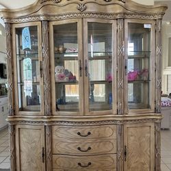 Antique Buffet With Hutch 