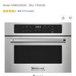 NEW IN BOX KITCHEN AID 24” BUILTIN MICROWAVE WITH A 3 YEAR EXTENDED WARRANTY FULLY TRANSFERABLE. 9/28/25
