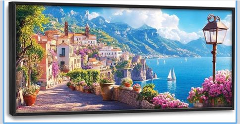 Amalfi Coast Italy Wall Art Print Framed