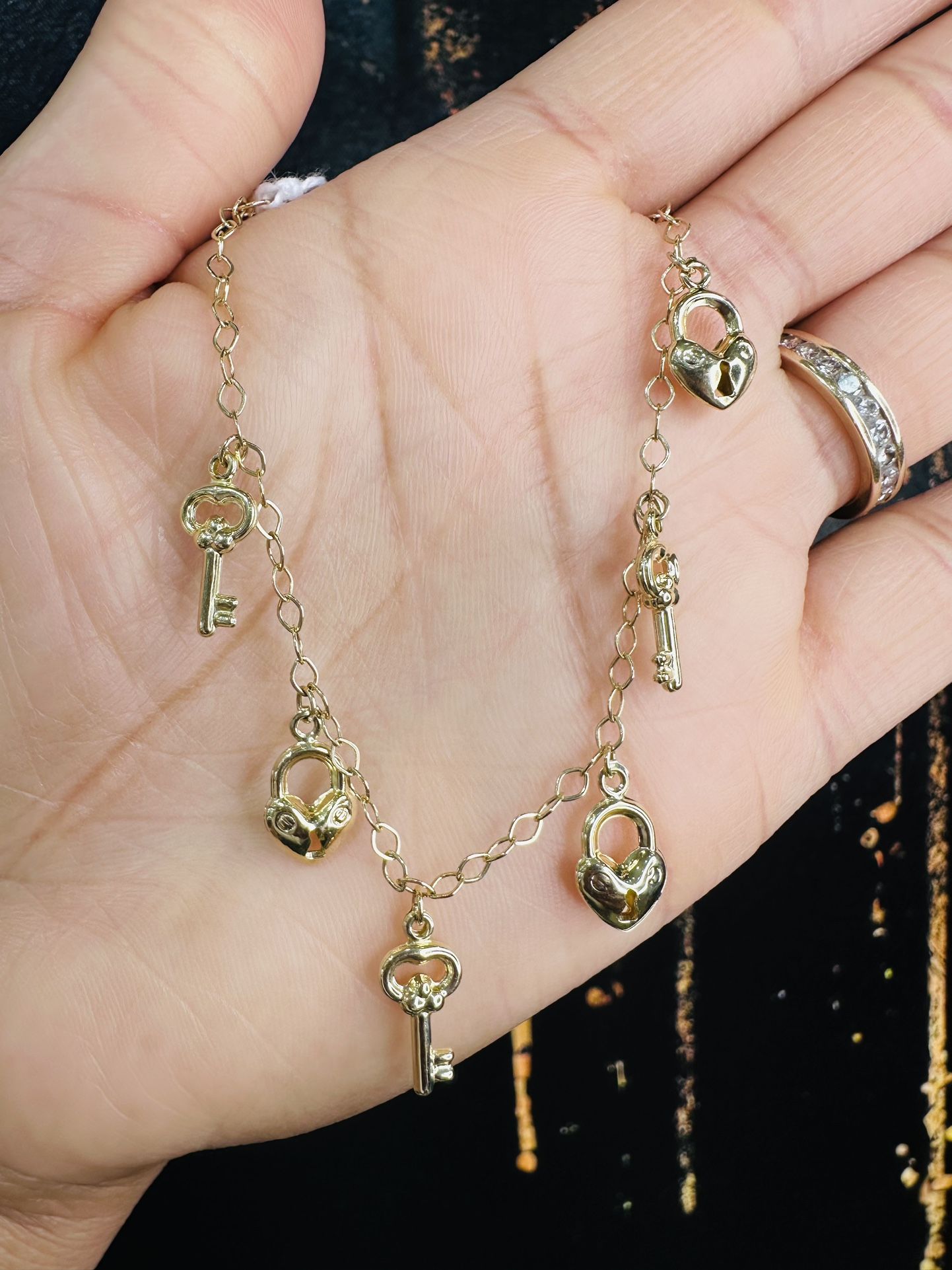 14k Fancy Charm Bracelet