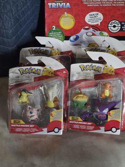 Pokémon Trivia Game, 2- Battle Figures, 