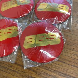 BBS Set Of 4  70mm Red gold Rim Caps