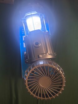 Solar light with fan