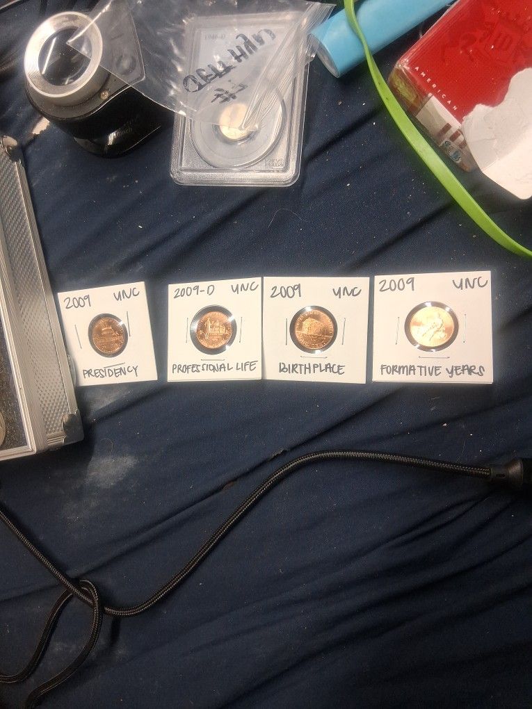 2009 4 Piece Lincoln Cents Set.
