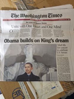 Obama News Paper & Inaugural Papers