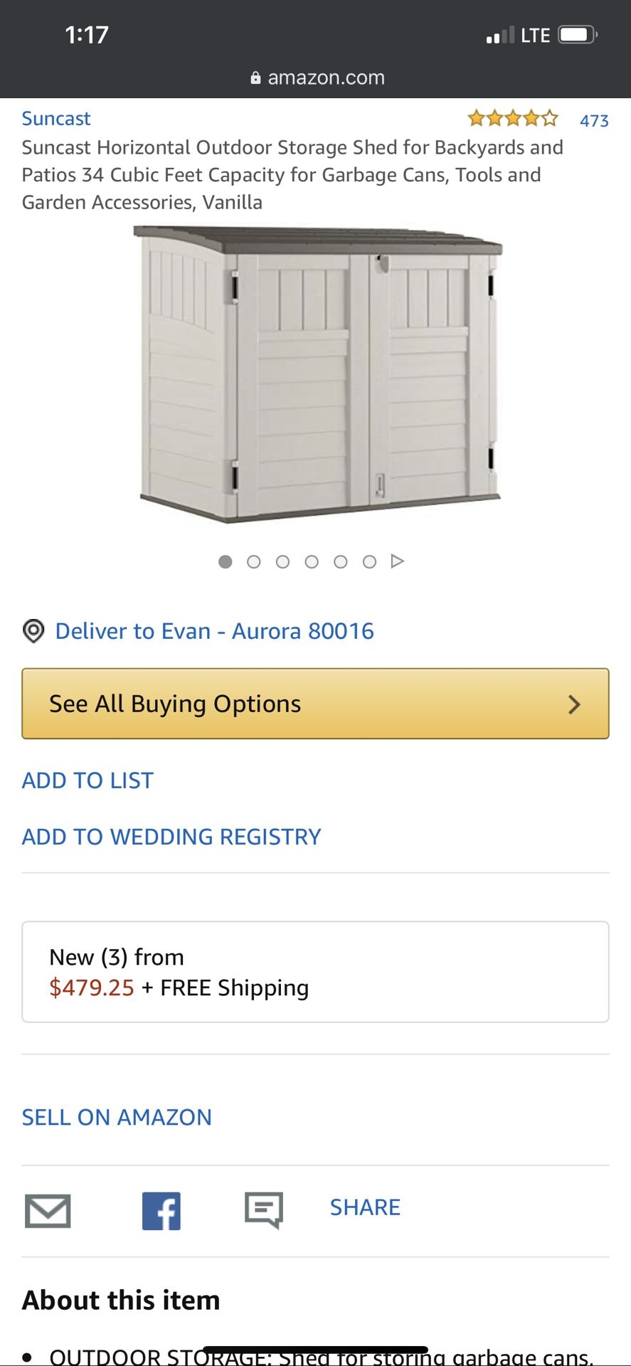 Outdoor storage shed