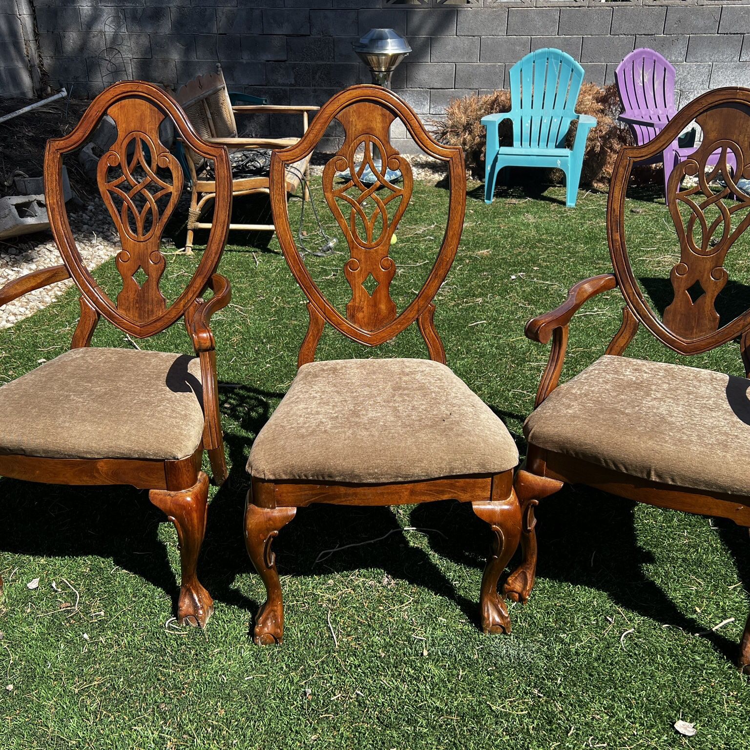 Vintage Dining Chairs Wood Chairs Universal Furniture LTD  Set of 3