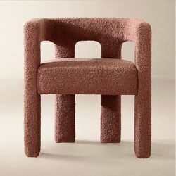 Unboxed Stature Boucle Chairs in Terra Cotta (2)